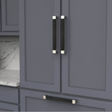 Fuse Collection Appliance Pull 12 Inch Center to Center Brushed Golden Brass with Black Wood Finish