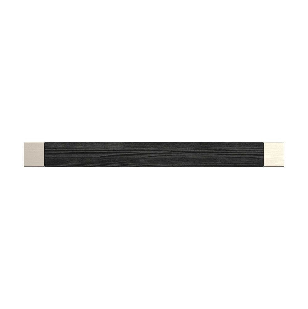 Fuse Collection Appliance Pull 12 Inch Center to Center Brushed Golden Brass with Black Wood Finish