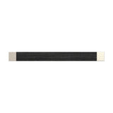 Fuse Collection Appliance Pull 12 Inch Center to Center Brushed Golden Brass with Black Wood Finish