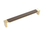 Belwith Keeler - Fuse Collection Appliance Pull 12 Inch Center to Center Brushed Golden Brass with Walnut Finish - Brushed Golden Brass,Walnut