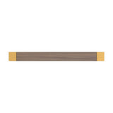 Fuse Collection Appliance Pull 12 Inch Center to Center Brushed Golden Brass with Walnut Finish