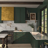 Fuse Collection Appliance Pull 12 Inch Center to Center Brushed Golden Brass with Walnut Finish