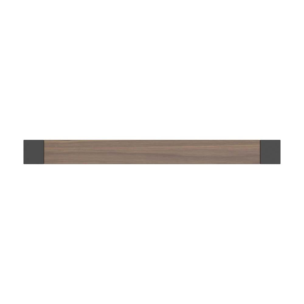 Fuse Collection Appliance Pull 12 Inch Center to Center Brushed Golden Brass with Walnut Finish