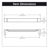 Fuse Collection Appliance Pull 12 Inch Center to Center Brushed Golden Brass with Walnut Finish