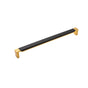 Belwith Keeler - Fuse Collection Appliance Pull 18 Inch Center to Center Brushed Golden Brass with Black Wood Finish - Brushed Golden Brass, Black Wood