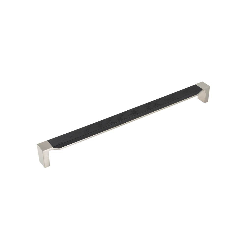 Belwith Keeler - Fuse Collection Appliance Pull 18 Inch Center to Center Satin Nickel with Black Wood Finish - Satin Nickel,Black Wood