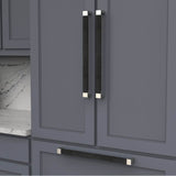 Fuse Collection Appliance Pull 18 Inch Center to Center Brushed Golden Brass with Black Wood Finish