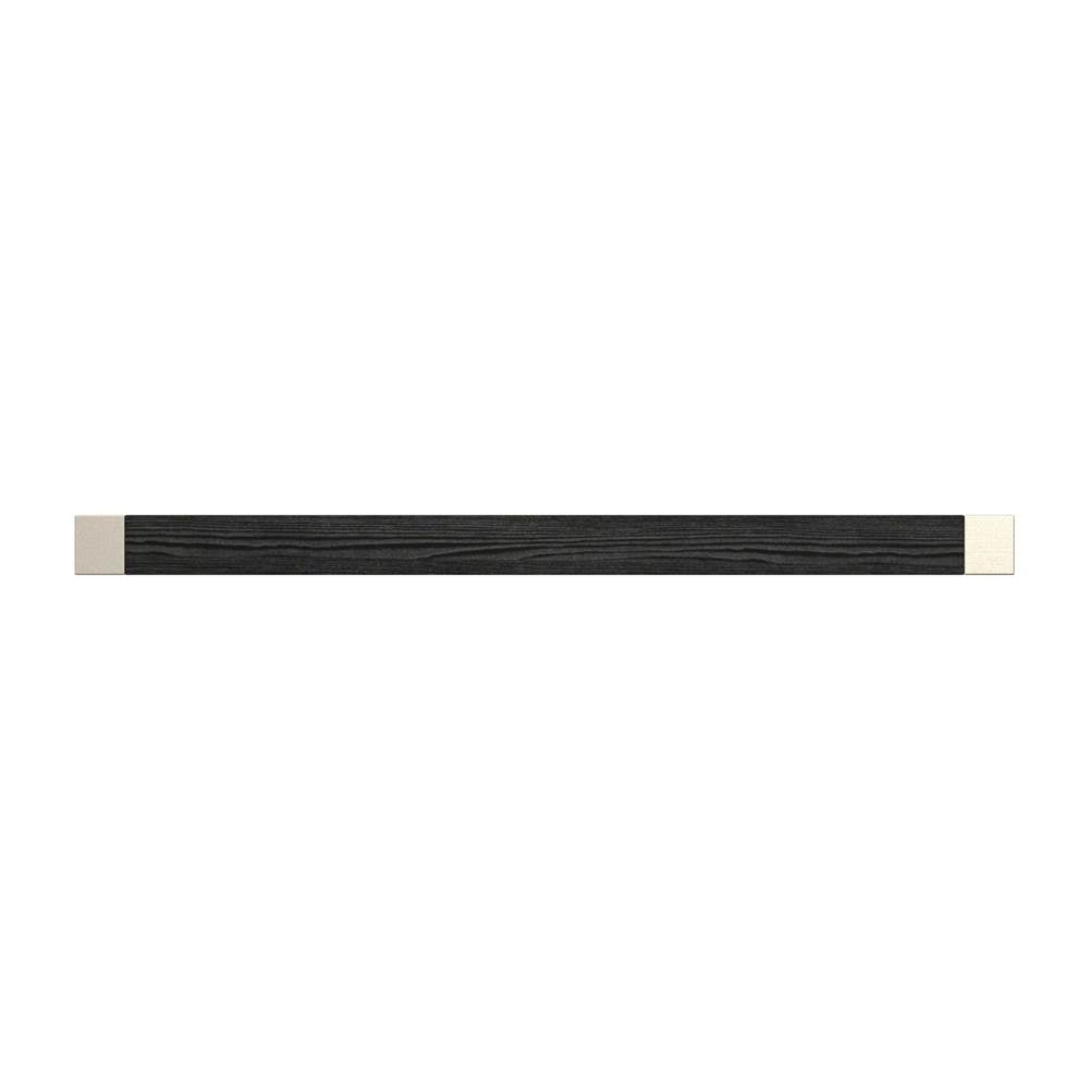 Fuse Collection Appliance Pull 18 Inch Center to Center Brushed Golden Brass with Black Wood Finish