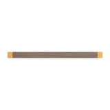 Fuse Collection Appliance Pull 18 Inch Center to Center Brushed Golden Brass with Walnut Finish