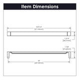 Fuse Collection Appliance Pull 18 Inch Center to Center Brushed Golden Brass with Walnut Finish