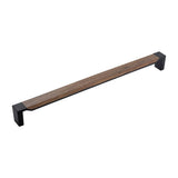 Belwith Keeler - Fuse Collection Appliance Pull 18 Inch Center to Center Matte Black with Walnut Finish - Matte Black,Walnut