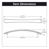 Vale Collection Appliance Pull 12 Inch Center to Center Polished Nickel Finish