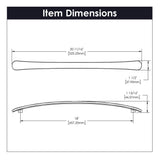 Vale Collection Appliance Pull 18 Inch Center to Center Polished Nickel Finish