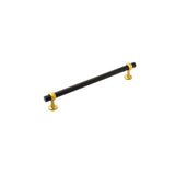 Belwith Keeler - Ostia Collection Appliance Pull 12 Inch Center to Center Matte Black and Brushed Golden Brass Finish - Matte Black,Brushed Golden Brass