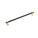 Belwith Keeler - Ostia Collection Appliance Pull 18 Inch Center to Center Matte Black and Brushed Golden Brass Finish - Matte Black,Brushed Golden Brass