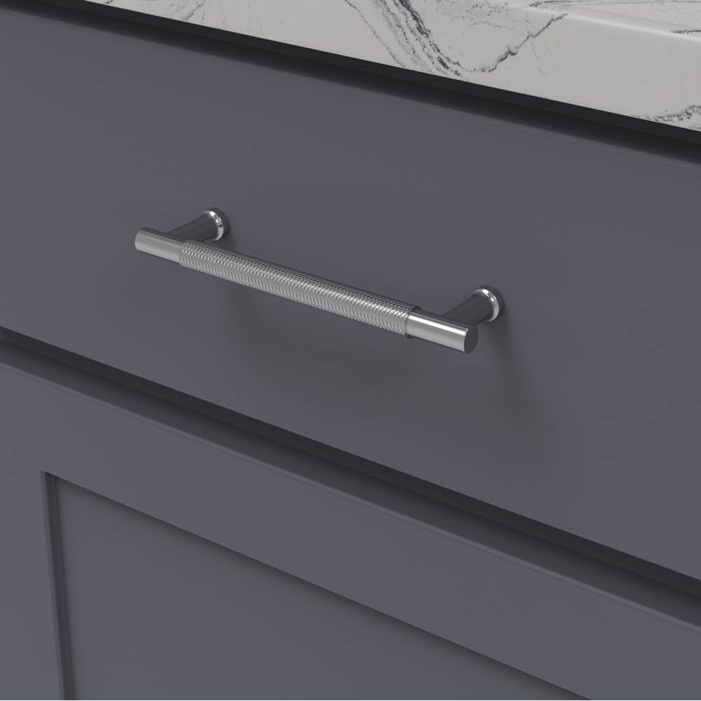 Verge Collection Pull 5-1/16 Inch (128mm) Center to Center Brushed Golden Brass Finish