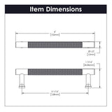 Verge Collection Pull 5-1/16 Inch (128mm) Center to Center Brushed Golden Brass Finish
