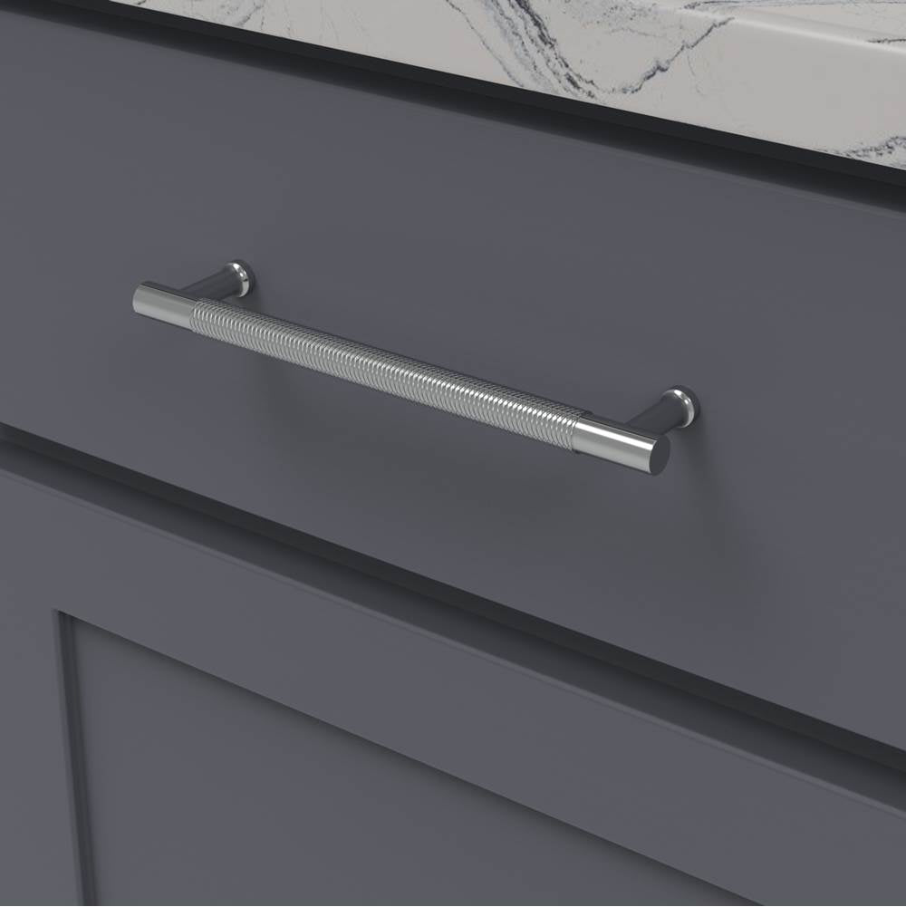 Verge Collection Pull 6-5/16 Inch (160mm) Center to Center Brushed Golden Brass Finish
