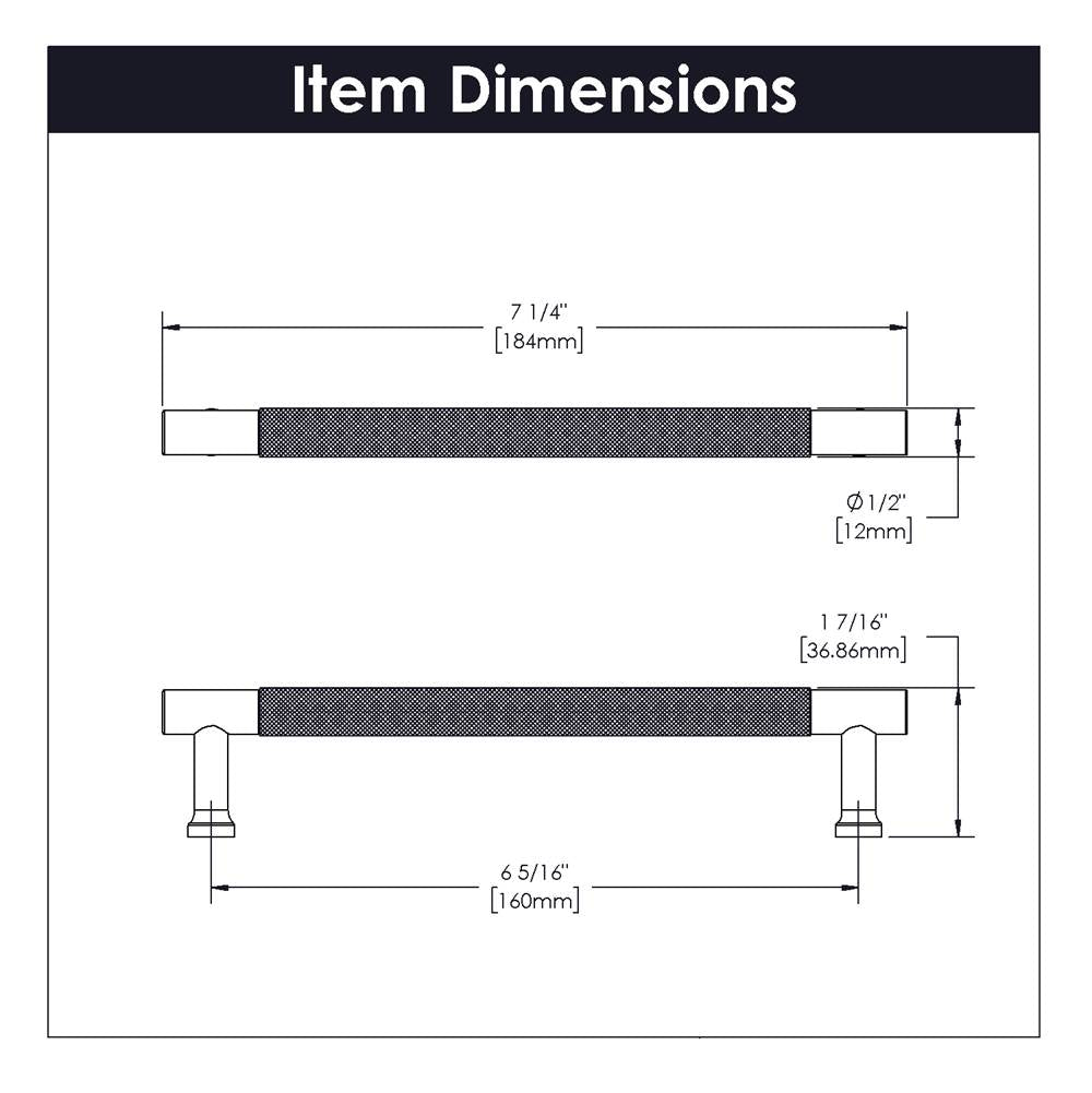 Verge Collection Pull 6-5/16 Inch (160mm) Center to Center Brushed Golden Brass Finish