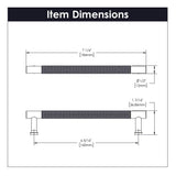 Verge Collection Pull 6-5/16 Inch (160mm) Center to Center Brushed Golden Brass Finish