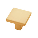 Belwith Keeler - Knob 1-5/16 Inch Square - Brushed Golden Brass