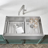 Stainless Steel Sink Grid for Quatrus 60/40 Sink - Large Bowl