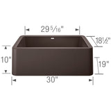Ikon SILGRANIT 30'' Single Bowl Apron-Front Farmhouse Sink - Anthracite