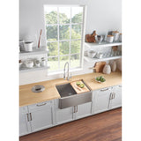 Ikon SILGRANIT 30'' Single Bowl Apron-Front Farmhouse Sink - Anthracite
