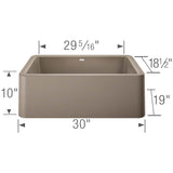 Ikon SILGRANIT 30'' Single Bowl Apron-Front Farmhouse Sink - Anthracite