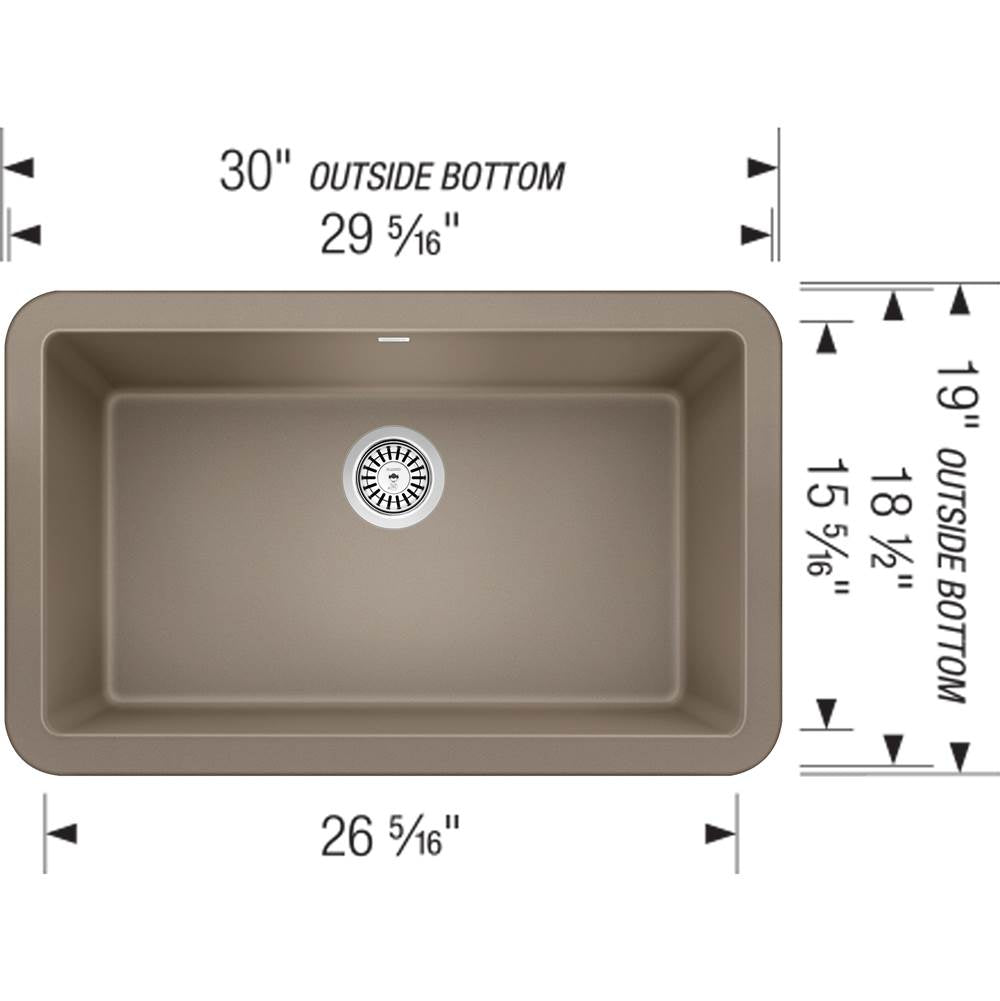 Ikon SILGRANIT 30'' Single Bowl Apron-Front Farmhouse Sink - Anthracite