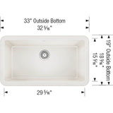 Ikon SILGRANIT 33'' Single Bowl Apron-Front Farmhouse Sink - Anthracite