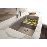 Performa SILGRANIT 33'' 60/40 Double Bowl Undermount Kitchen Sink with Low Divide - White