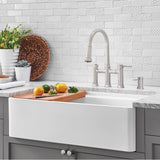 Profina 36'' Single Bowl Apron-Front Fireclay Farmhouse Sink - White