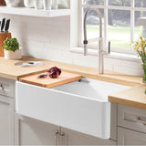 Profina 36'' Single Bowl Apron-Front Fireclay Farmhouse Sink - White