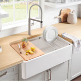 Profina 36'' Single Bowl Apron-Front Fireclay Farmhouse Sink - White