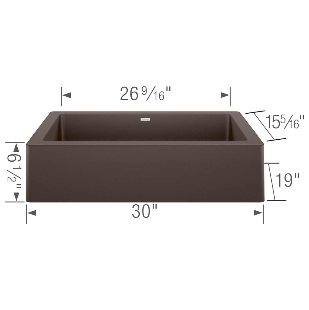 Vintera SILGRANIT 30'' Single Bowl Apron-Front Farmhouse Sink - Anthracite