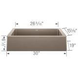 Vintera SILGRANIT 30'' Single Bowl Apron-Front Farmhouse Sink - Anthracite