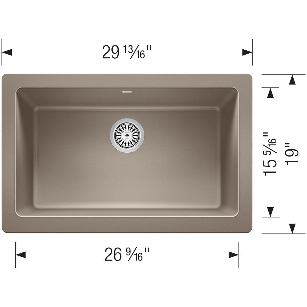 Vintera SILGRANIT 30'' Single Bowl Apron-Front Farmhouse Sink - Anthracite