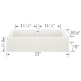 Vintera SILGRANIT 33'' Double Bowl Apron-Front Farmhouse Sink - Anthracite