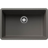 Blanco - Precis SILGRANIT 27'' Single Bowl Undermount Kitchen Sink - Volcano Gray - Volcano Gray