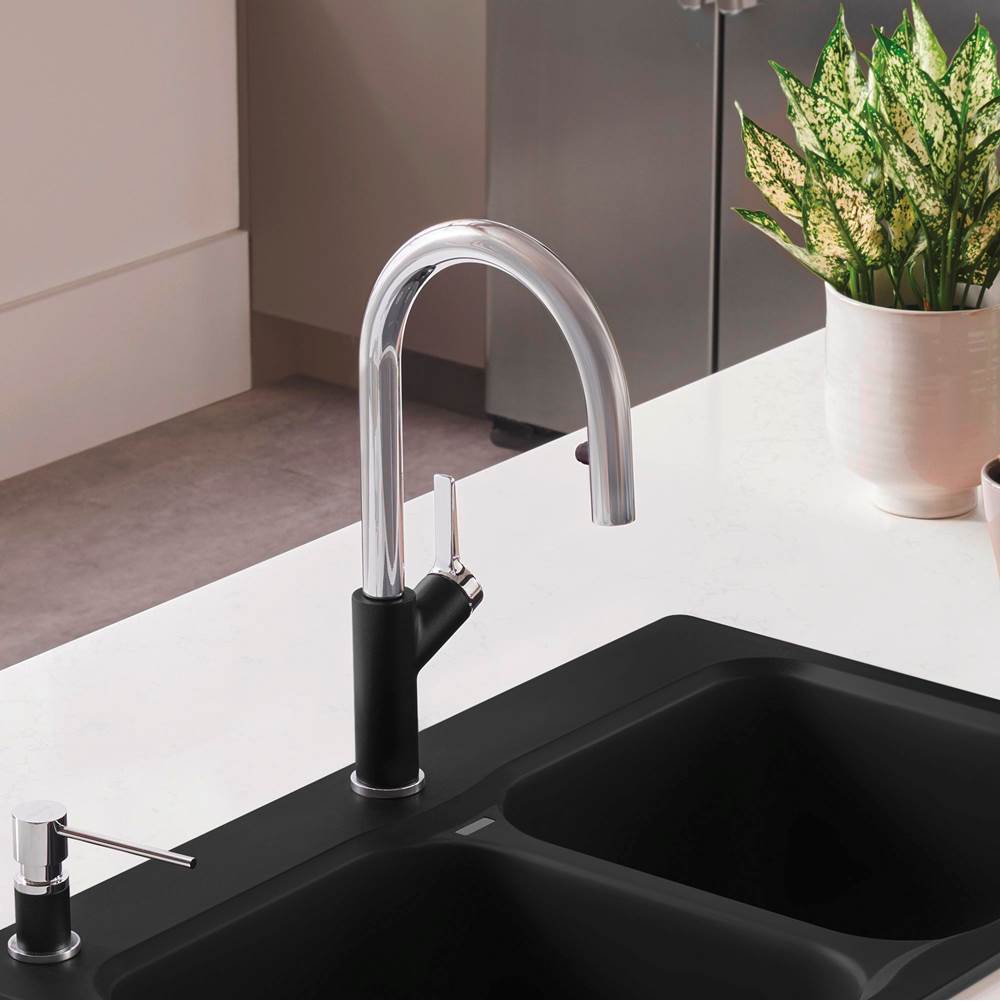 Urbena Pull-Down Dual-Spray Kitchen Faucet - Chrome