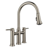 Blanco - Empressa Bridge Pull-Down 1.5 GPM - Satin Platinum - Satin Platinum