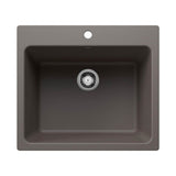 Blanco - Liven SILGRANIT 25'' Single Bowl Dual Mount Laundry Sink - Volcano Gray - Volcano Gray