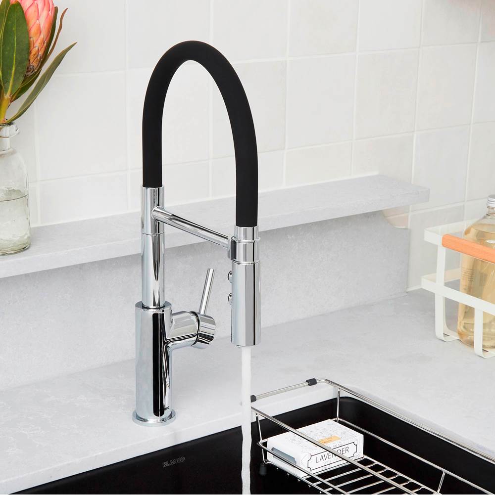 Catris Flexo Semi-Pro Pull-Down Dual-Spray Kitchen Faucet - Chrome