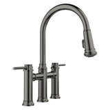 Blanco - Empressa Bridge Pull-Down 1.5 GPM - Satin Dark Steel - Satin Dark Steel