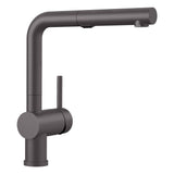 Blanco - Linus Low Arc Pull-Out Dual-Spray Kitchen Faucet - Cinder - Cinder