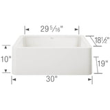 Ikon SILGRANIT 30'' Single Bowl Apron-Front Farmhouse Sink - Anthracite