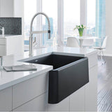Ikon SILGRANIT 33'' Single Bowl Apron-Front Farmhouse Sink - Anthracite