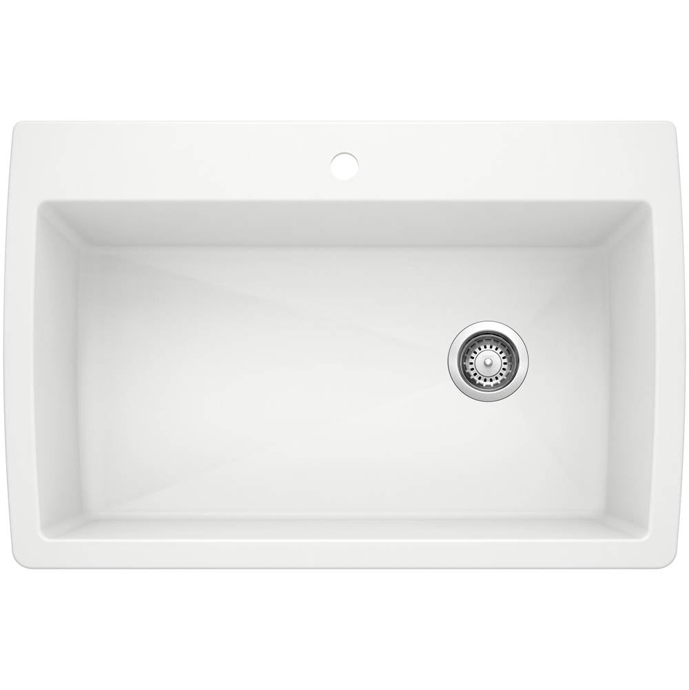 Blanco - Diamond SILGRANIT 33.5'' Super Single Dual Mount Kitchen Sink - White - White