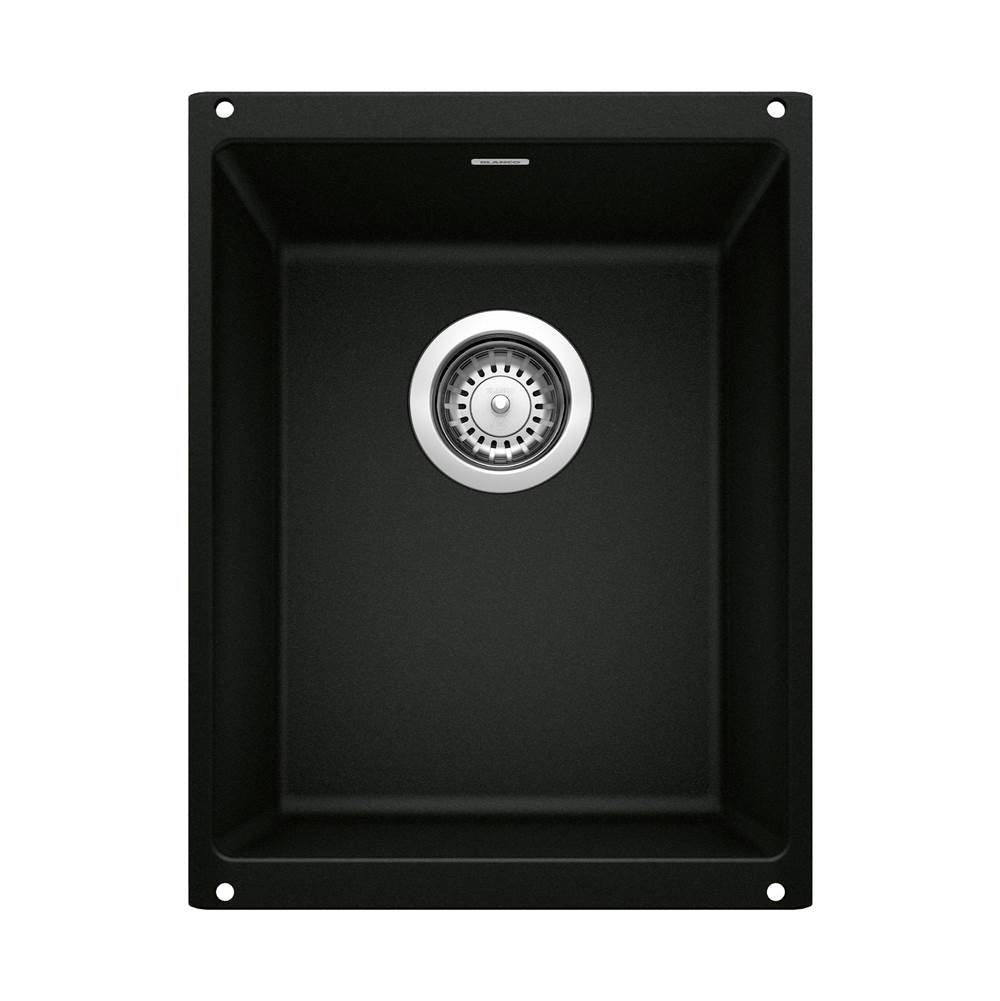 Blanco - Precis SILGRANIT 13'' Undermount Bar Sink - Coal Black - Coal Black